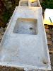 GRAVED WHITE STONE SINK FROM CASSIS. 19th CENTURY.