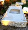 GRAVED WHITE STONE SINK FROM CASSIS. 19th CENTURY.