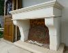  BIG WHITE STONE POVENCAL FIREPLACE.