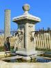 PROVENCAL CENTRAL FOUNTAIN IN WHITE NATURAL STONE.