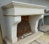  BIG WHITE STONE POVENCAL FIREPLACE.