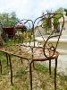 WROUGHT IRON BENCH. 