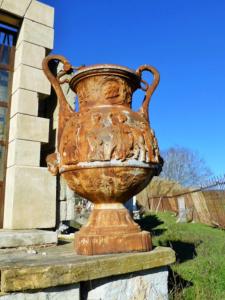 FRENCH IRON CAST RENAISSANCE STYLE BRAZIER