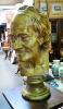 BIG BUST OF VOLTAIRE. SIGNED HOUDON