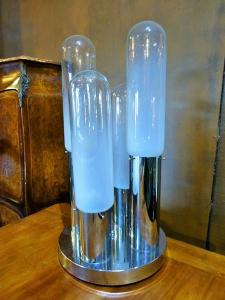  VINTAGE GLASS  LAMP 4 LIGHTS. 1960-1970