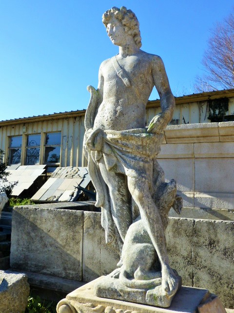   APOLLON DRESSED STONE STATUE.